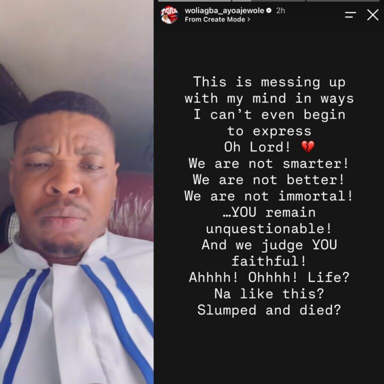 ToluwaniSings: Woli Agba Breaks Down Over Gospel Singer’s Death